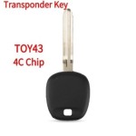 Toyota TOY43 Transponder Key (4C Chip)(Aftermarket chip/OEM chip )(No logo)